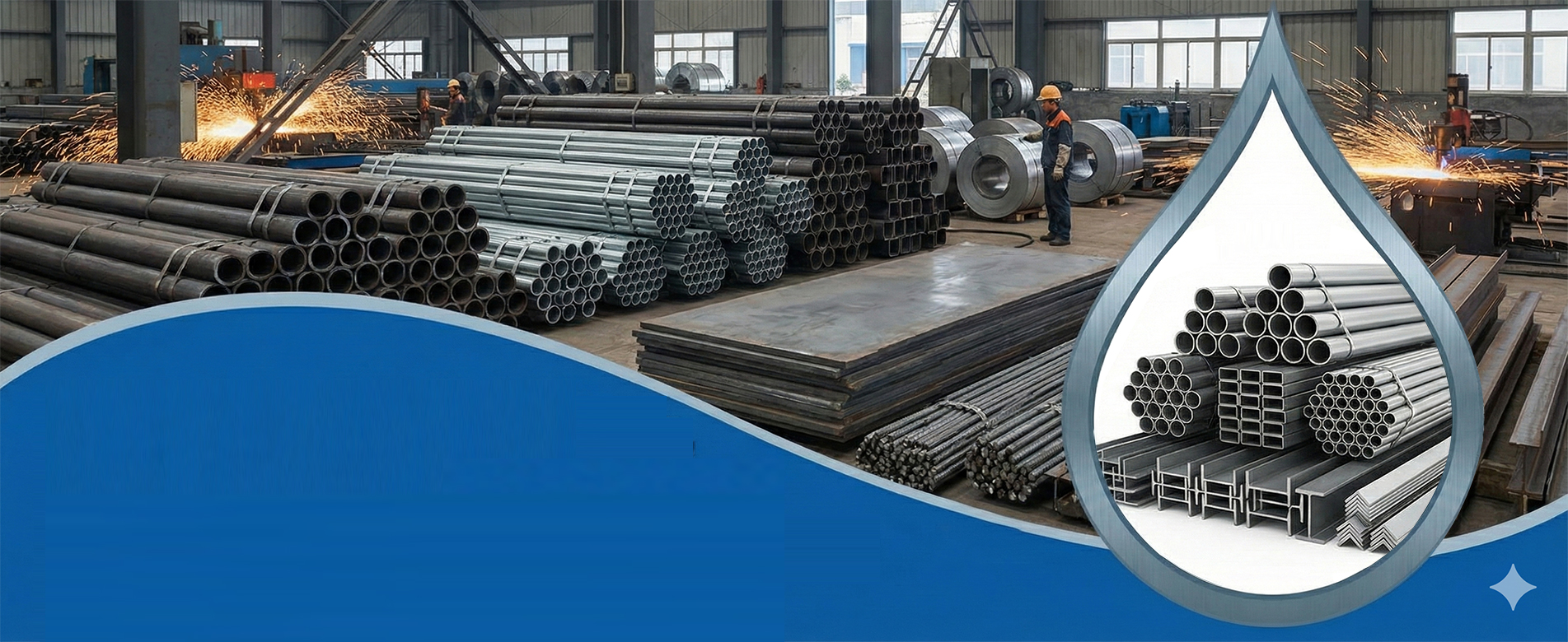 Steel pipe and metal products manufacturer in China producing seamless pipes, welded tubes, precision steel tubes and galvanized steel with ISO9001 certification