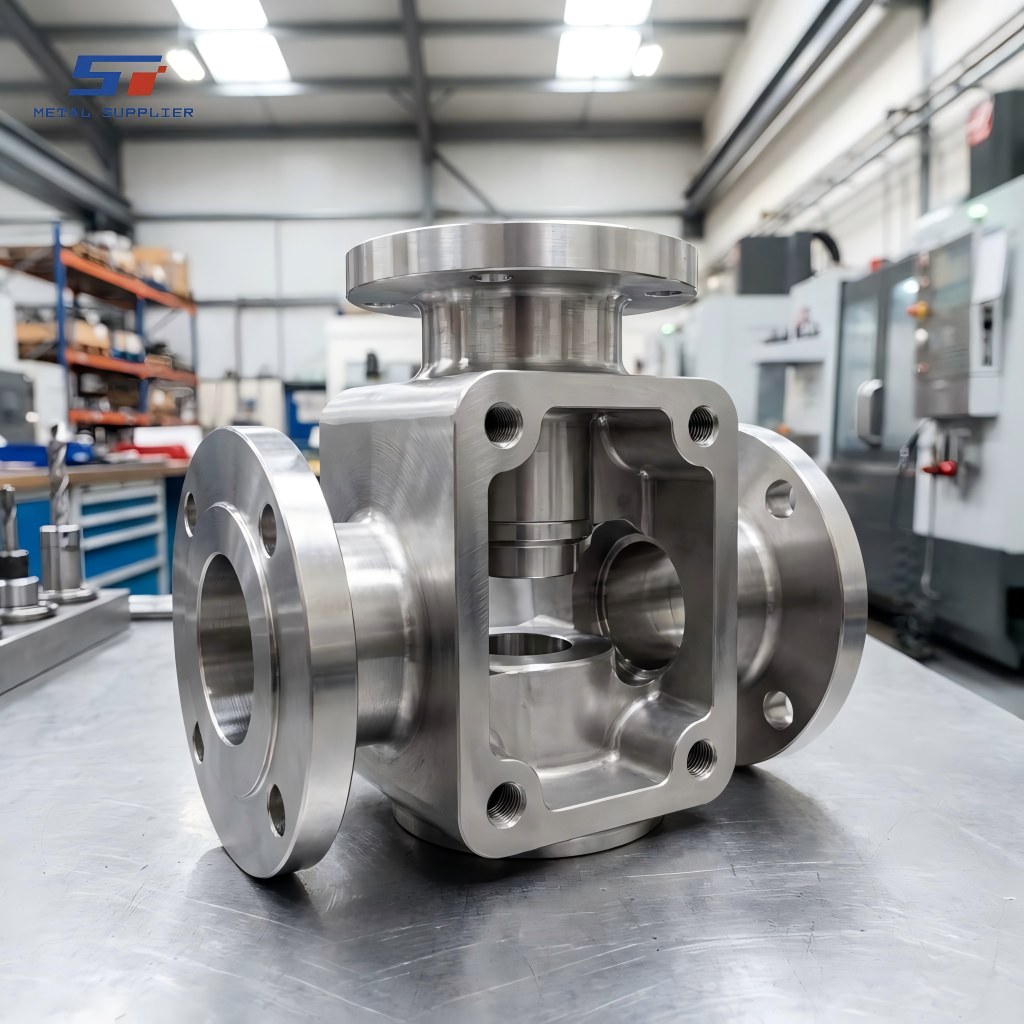 Custom CNC-Machined Stainless Steel Valve Body for Industrial Flow Control Systems