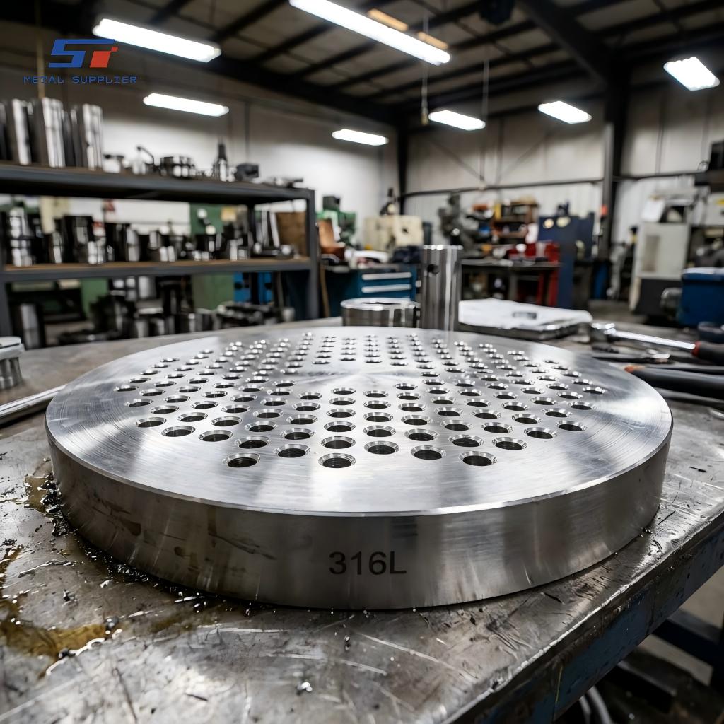 Precision CNC Machining of Stainless Steel Heat Exchanger End Plates for Industrial Cooling Systems