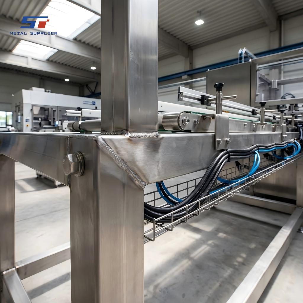 Custom Fabrication of Stainless Steel Support Frames for Automated Production Equipment