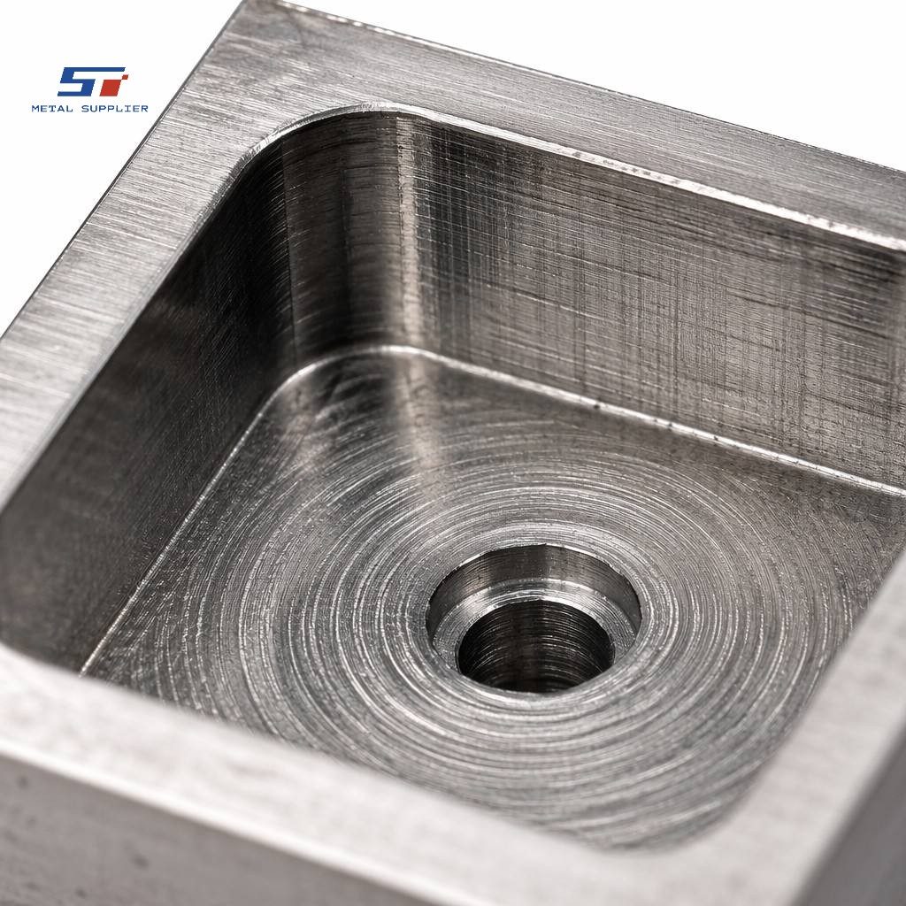 CNC milled 316 stainless block