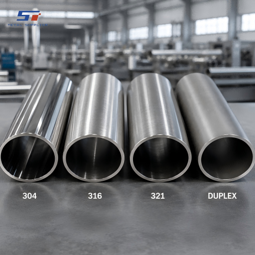 Stainless Steel Pipe Grades Explained: 304, 316, 321, and Duplex for Industrial Buyers