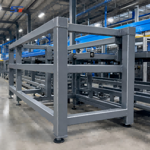 Custom Rectangular Tube Frames for Automated Warehouse Conveyor Equipment